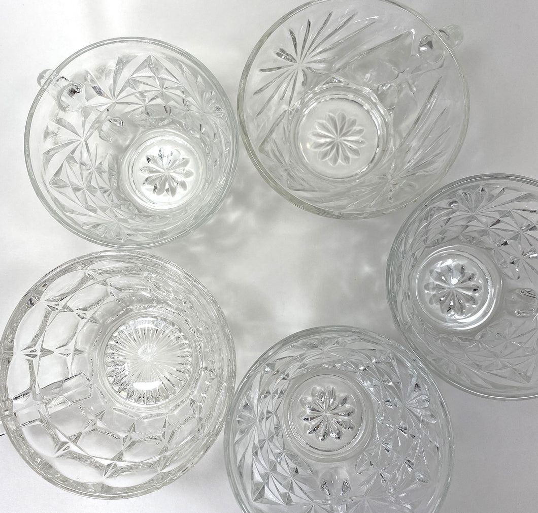 Assorted Clear Glass Punch Cups
