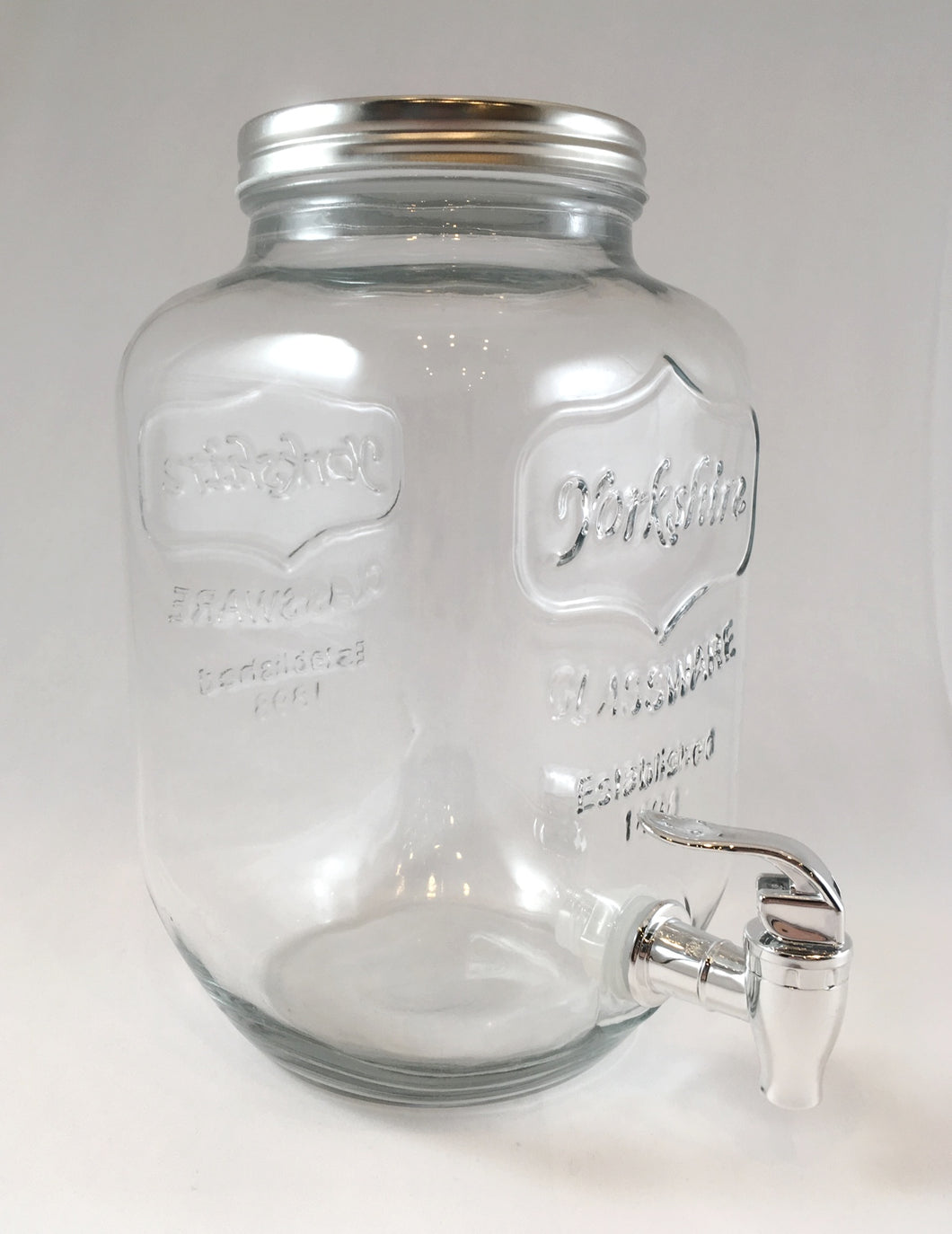 Glass Mason Jar-Style Drink Dispenser