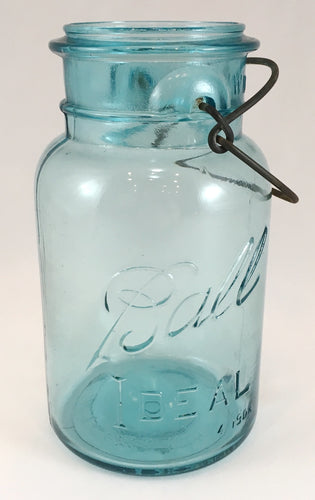 Vintage Teal Blue Ball Jar
